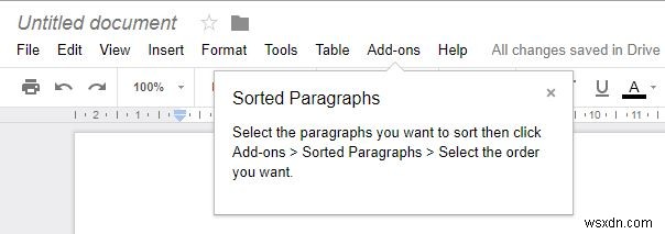 Cách sắp xếp thứ tự bảng chữ cái tài liệu của bạn trong Google Documents 