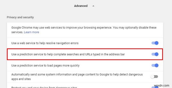 Cách tắt tính năng tự động điền URL của Chrome 