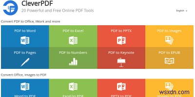 CleverPDF:Điểm dừng duy nhất của bạn cho các công cụ và chuyển đổi tệp PDF 