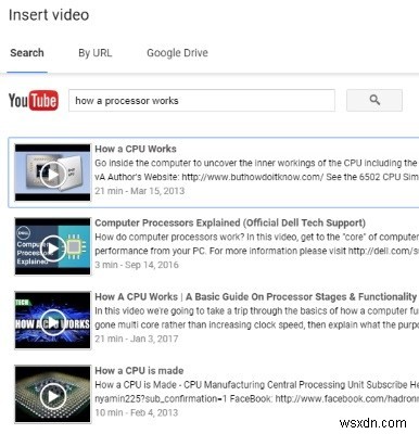 Cách thêm Video vào Google Trang trình bày 