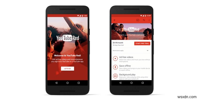 Giải thích về YouTube TV và cách so sánh với YouTube Red