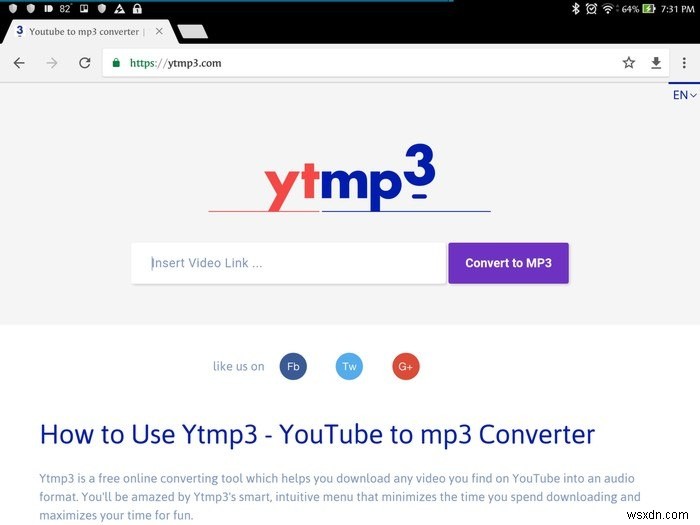 Nhanh chóng chuyển đổi video YouTube sang MP3 với Ytmp3 