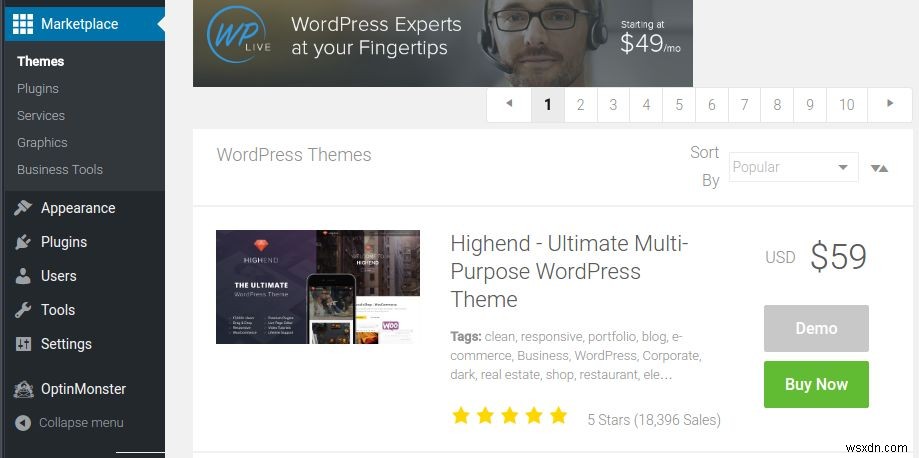 Tùy chỉnh blog WordPress của bạn:Cài đặt chủ đề 
