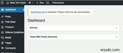 Ẩn thông báo nâng cấp WordPress khó khăn cho tất cả người dùng trừ quản trị viên 