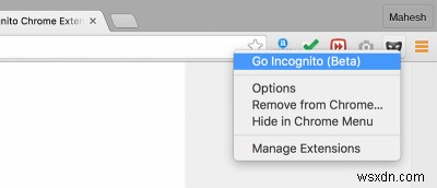 Cách mở tab hiện tại ở chế độ ẩn danh trong Chrome 