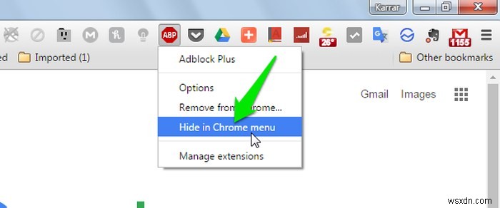 Tổ chức các nút tiện ích mở rộng của Chrome để phù hợp với tùy chọn của bạn 