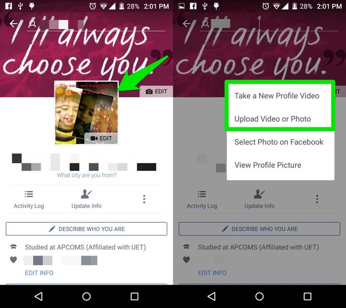 Sử dụng video làm ảnh đại diện Facebook của bạn thay vì ảnh 