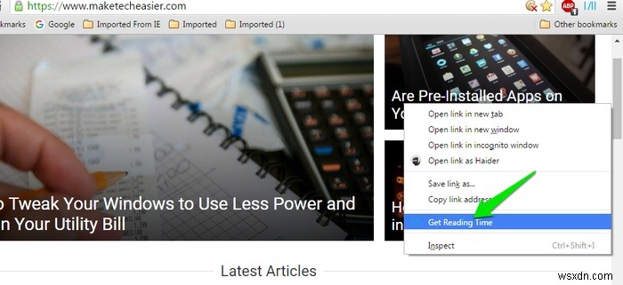 Tiện ích mở rộng tiện lợi này cho bạn biết thời gian đọc một bài báo là bao lâu 