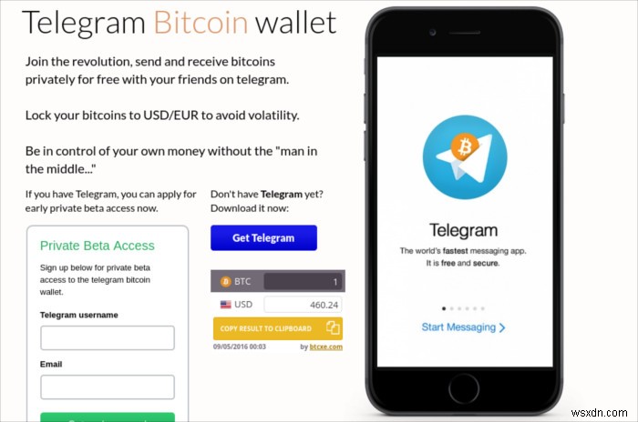 2 cách để gửi bitcoin trên Telegram 