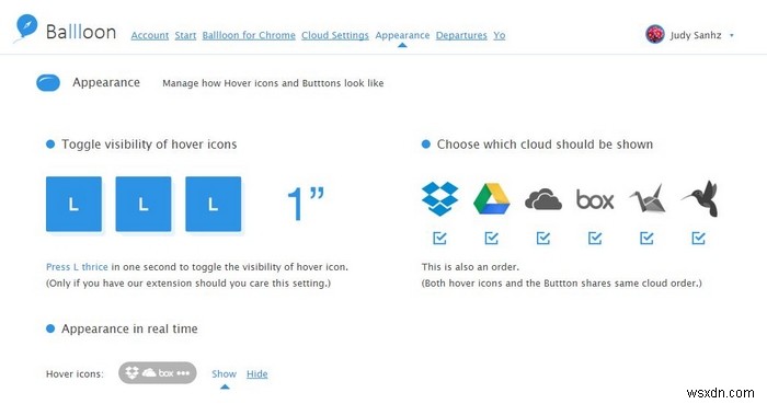 Dễ dàng lưu tệp của bạn vào các dịch vụ đám mây khác nhau với Ballloon 