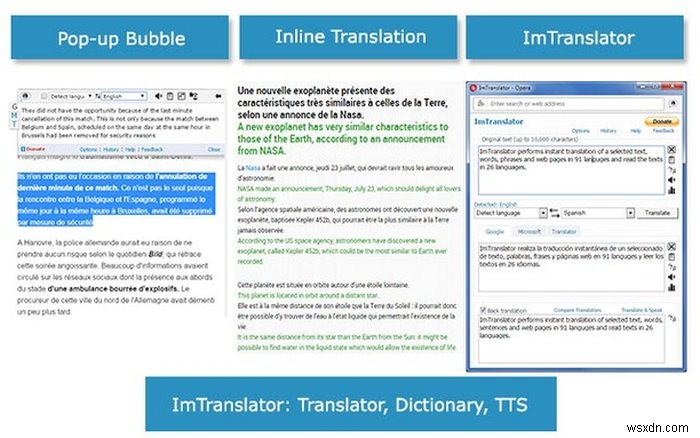 Tiện ích bổ sung của trình duyệt tốt nhất để dịch các trang web khi đang di chuyển 