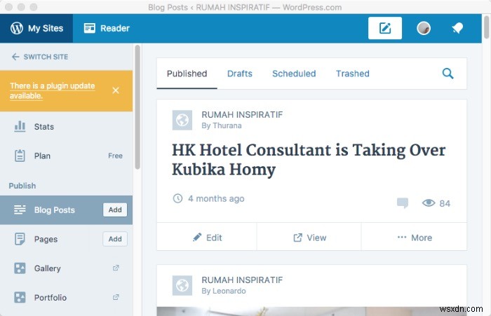 Quản lý blog WordPress của bạn bằng ứng dụng WordPress Desktop 