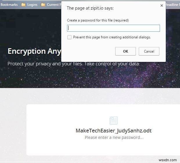 Dễ dàng thêm mật khẩu vào bất kỳ tệp nào từ trình duyệt của bạn 