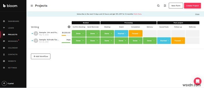 Phần mềm CRM tất cả trong một tốt nhất cho người làm nghề tự do và quảng cáo 