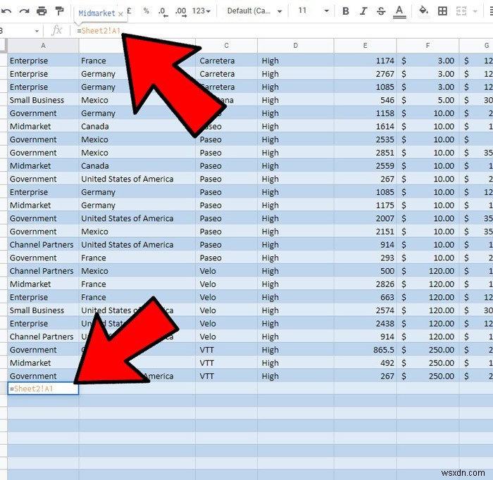 Cách liên kết dữ liệu giữa các bảng tính trong Google Sheets 