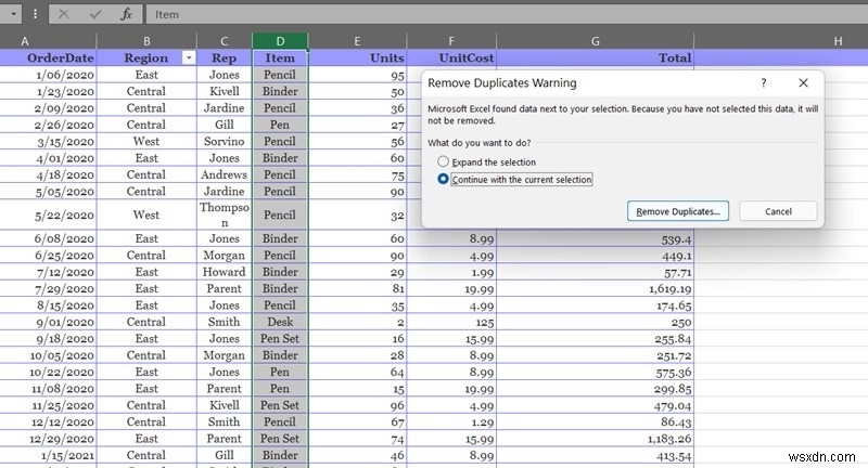 Cách tìm và loại bỏ các bản sao trong Excel 