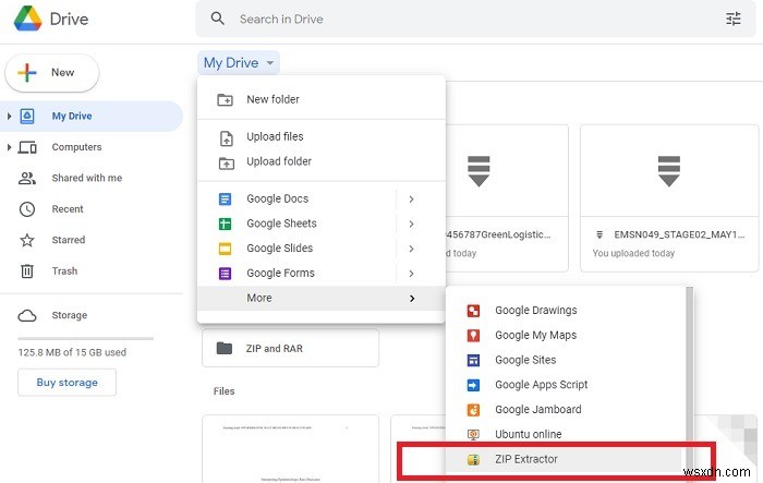 Cách mở tệp ZIP và RAR trong Google Drive 