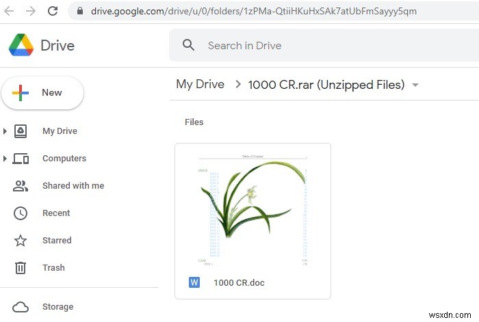 Cách mở tệp ZIP và RAR trong Google Drive 