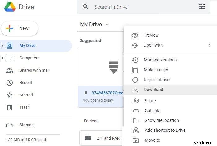 Cách mở tệp ZIP và RAR trong Google Drive 