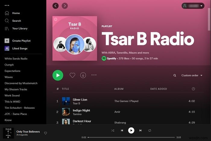 Cách tạo đài phát thanh trên Spotify và tìm nhạc mới 