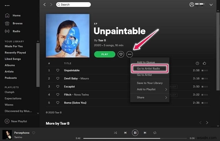 Cách tạo đài phát thanh trên Spotify và tìm nhạc mới 