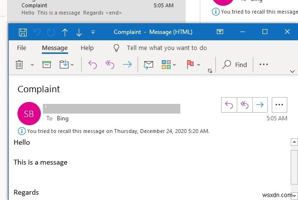 Cách gọi lại các email đã gửi trong Outlook 