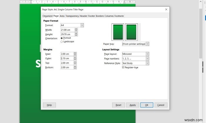 Cách sử dụng kiểu trang để tạo tài liệu tốt hơn trong LibreOffice 