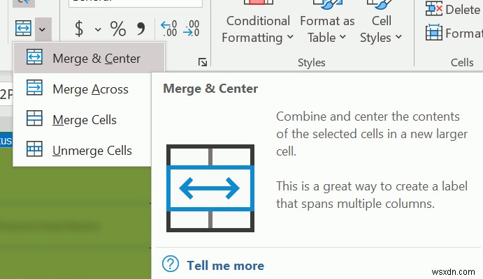 Cách hợp nhất ô, cột và hàng trong Excel 