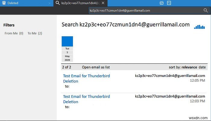 Cách tìm kiếm email trong thư mục thùng rác trong Thunderbird 