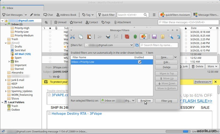 Cách sắp xếp Hộp thư đến của bạn với QuickFilters trong Thunderbird 