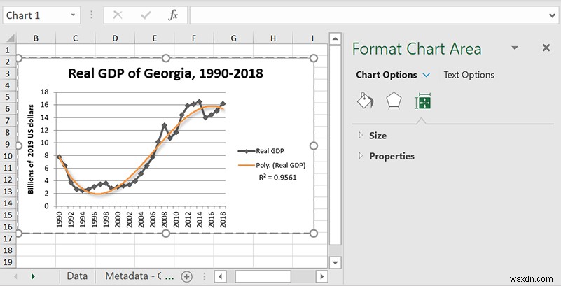 Cách Chèn Đường xu hướng trong Microsoft Excel 