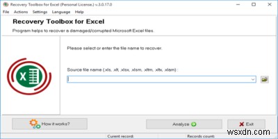 Cách khôi phục tệp Excel bị hỏng bằng hộp công cụ khôi phục dành cho Excel 