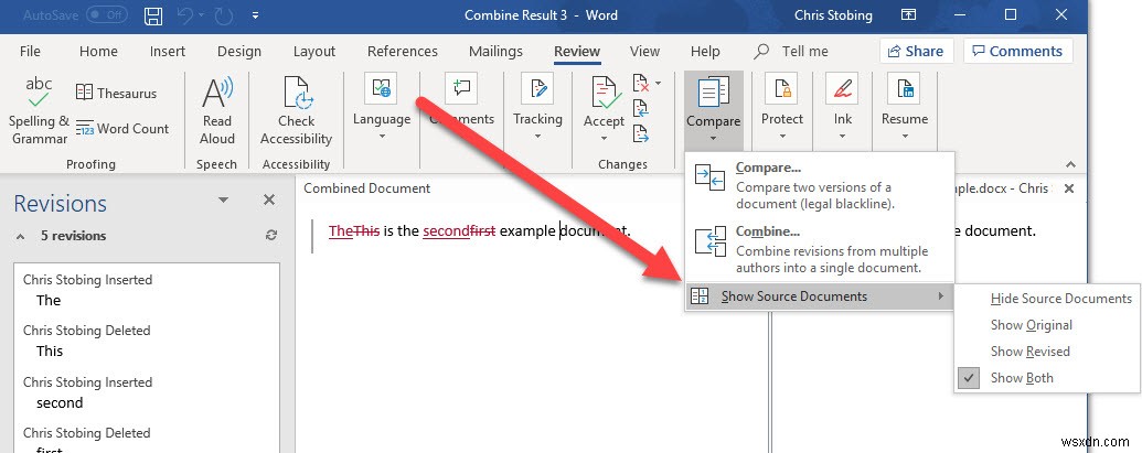 Cách hợp nhất hai tài liệu trong Microsoft Word 