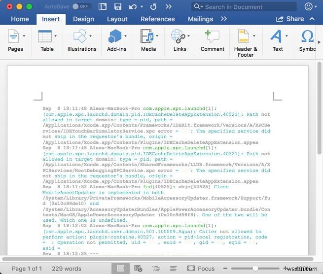 Cách thêm mã đầu cuối có màu vào Microsoft Word 