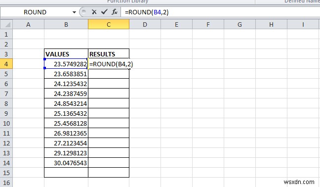 Cách làm tròn số trong Excel bằng hàm ROUND 