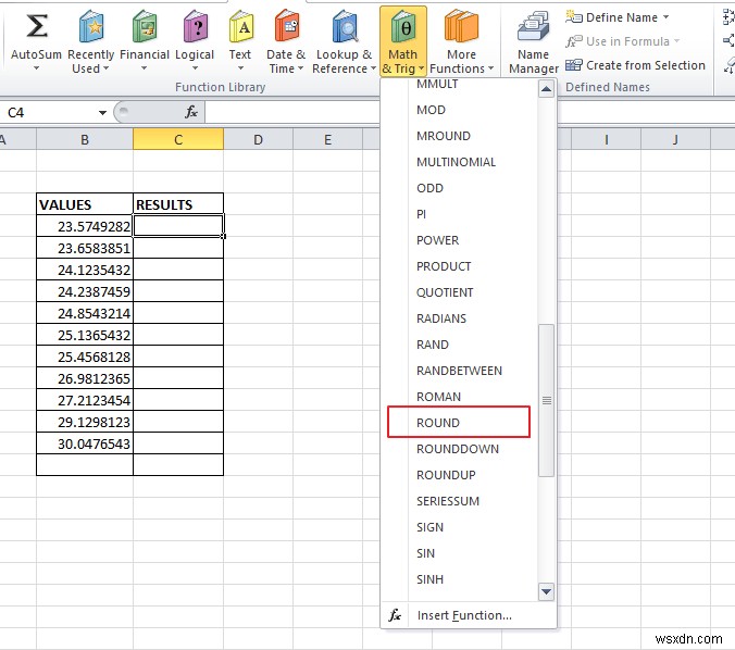 Cách làm tròn số trong Excel bằng hàm ROUND 