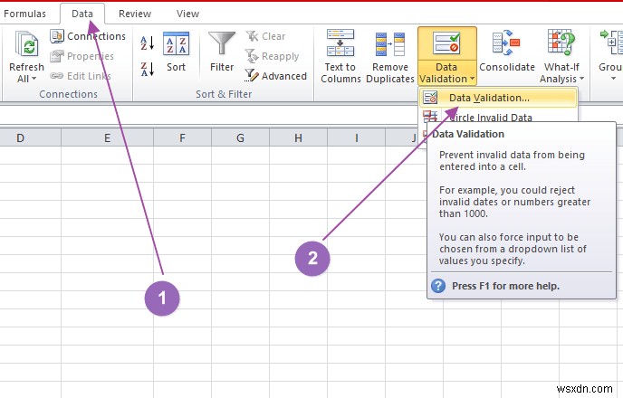 Cách tạo danh sách thả xuống trong Microsoft Excel 