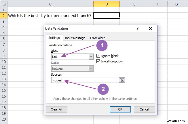 Cách tạo danh sách thả xuống trong Microsoft Excel 