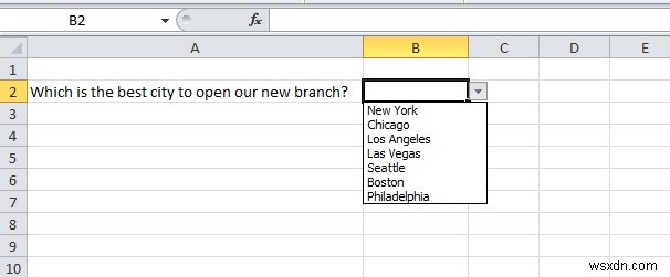 Cách tạo danh sách thả xuống trong Microsoft Excel 