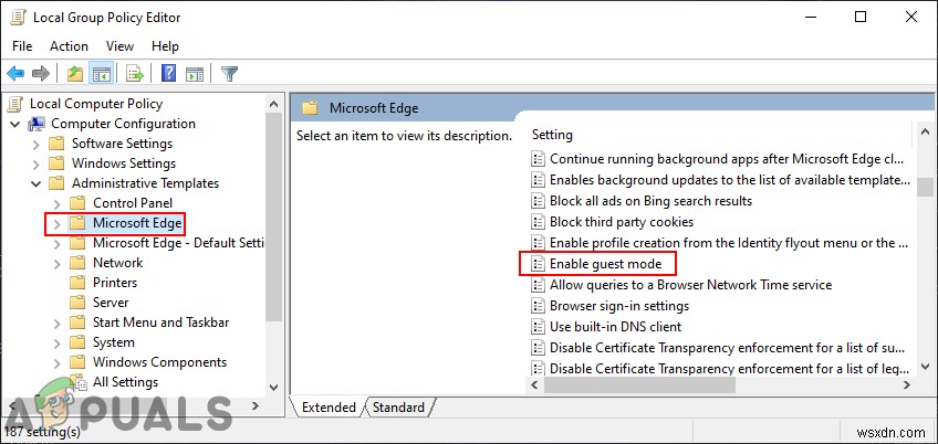 Làm cách nào để tắt Chế độ khách trong Microsoft Edge? 