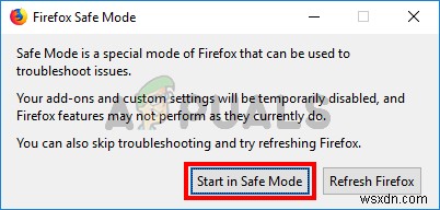 Khắc phục:Tiện ích Firefox không hoạt động 