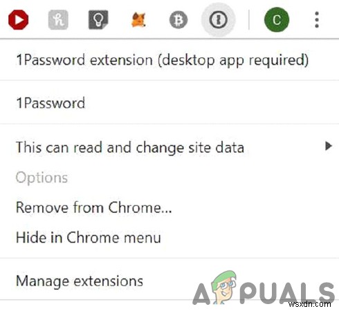 1Password Tiện ích mở rộng Chrome không hoạt động [SOLVED] 