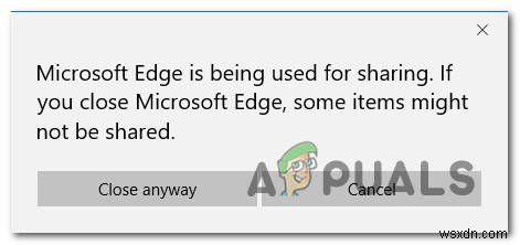 Cách ngăn cửa sổ bật lên  Microsoft Edge đang được sử dụng để chia sẻ  