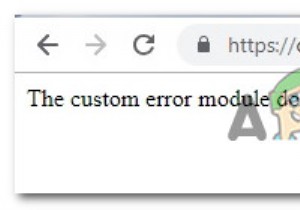 Khắc phục:Mô-đun lỗi tùy chỉnh không nhận ra lỗi này 