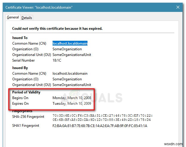 Khắc phục:SSL_ERROR_BAD_CERT_DOMAIN 