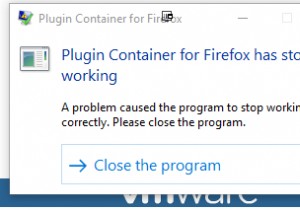 Khắc phục:  Plugin Container for Firefox has stopped working 