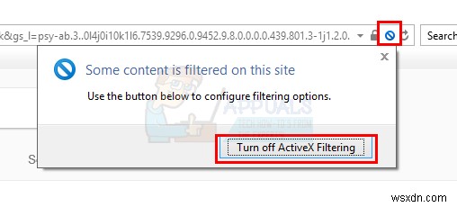 Cách sử dụng ActiveX Filtering trong Internet Explorer 