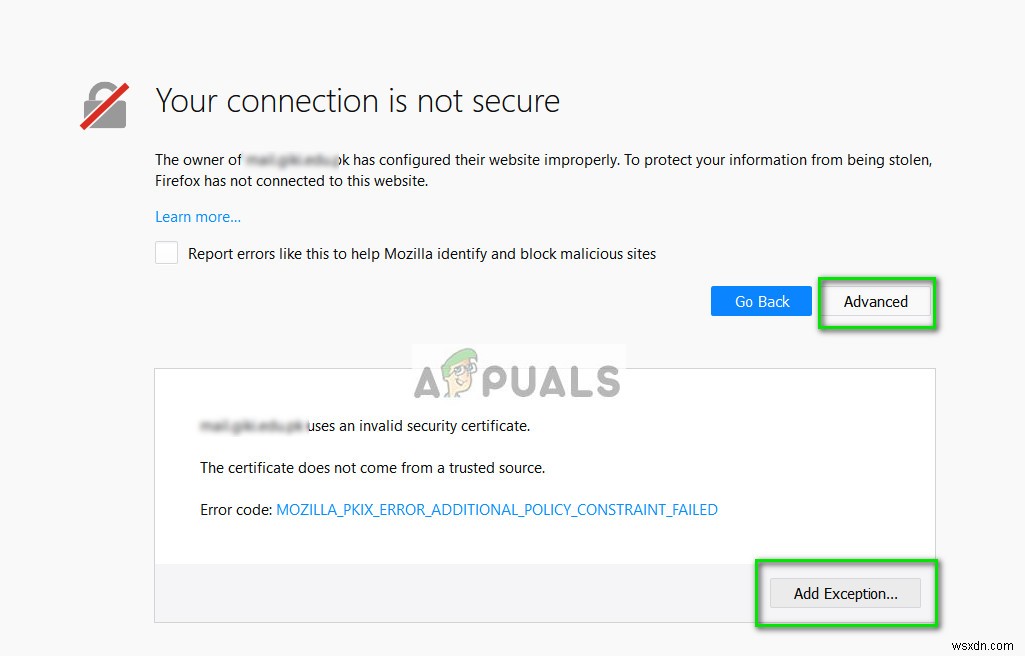Khắc phục:Kết nối của bạn không an toàn Firefox 