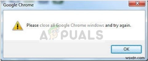 Khắc phục:Không thể gỡ cài đặt Google Chrome 
