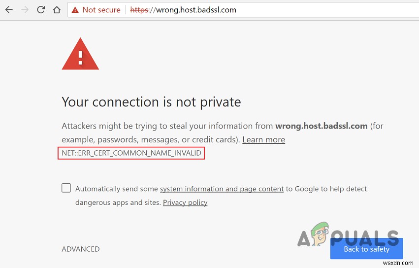 ERR_CERT_COMMON_NAME_INVALID Kết nối không phải là Riêng tư? Hãy thử các bản sửa lỗi này 